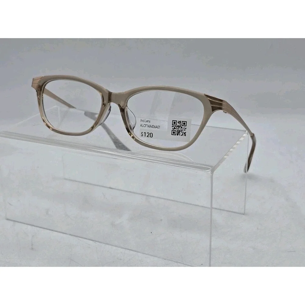 Jins Beige Clear Eyeglass Frames 51 - 16-136 - 34 ALCF14A436A01 - SITS‎ ASKEW
